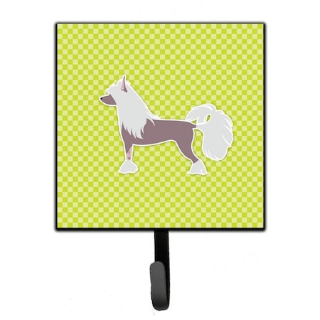 Carolines Treasures Chinese Crested Checkerboard Green Leash or Key Holder BB3843SH4